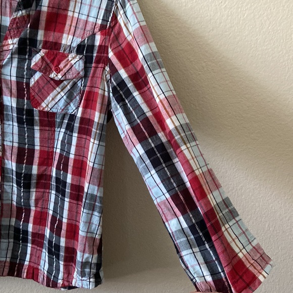 CATO 3/4 sleeves Sleeves Roll up too Plaid Button-down 100% Cotton. - Picture 6 of 6